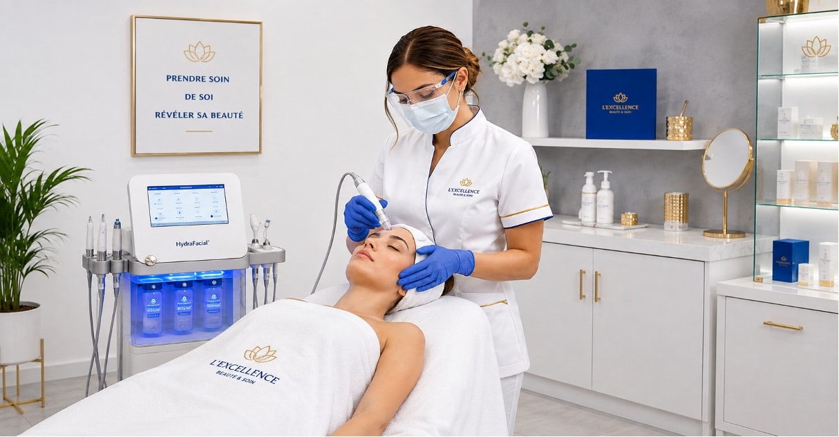 Soin du visage dans un institut
